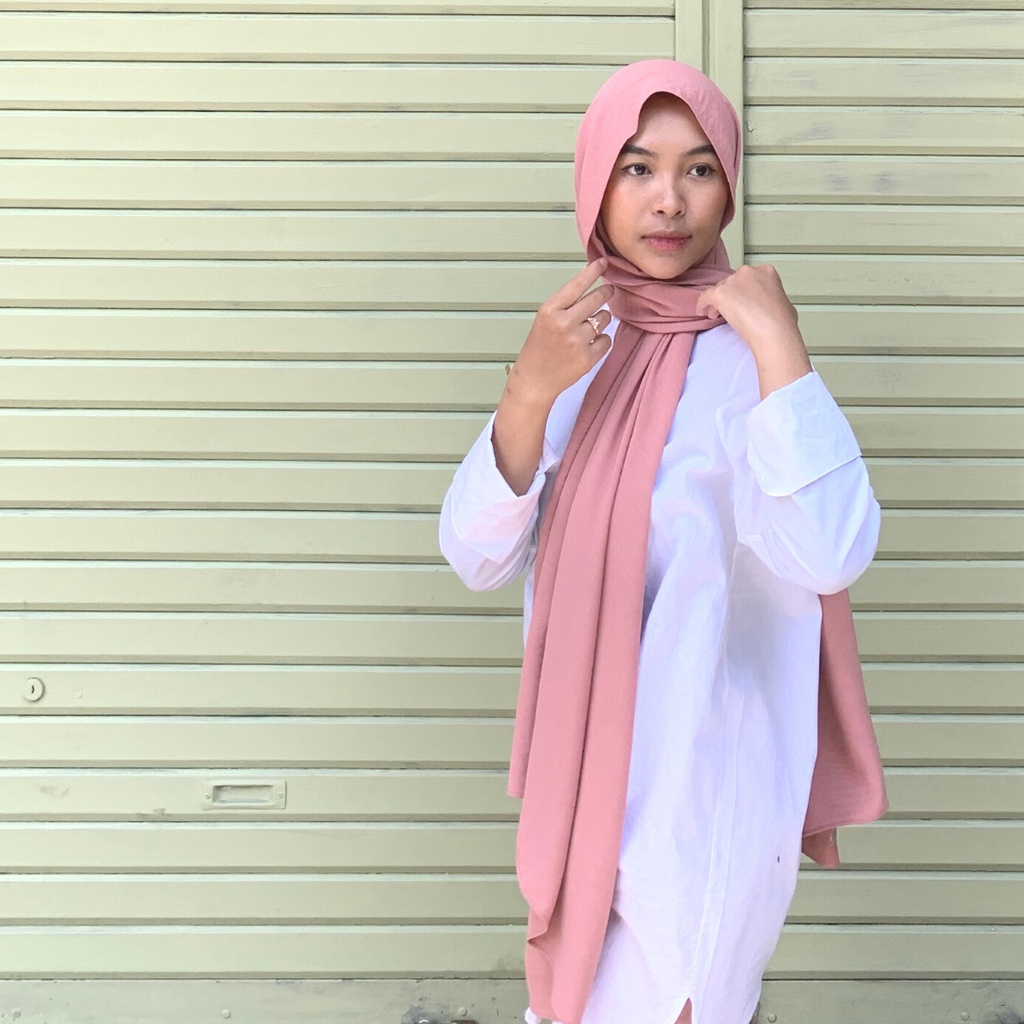 Jenna Pashmina Shawl Polos Crinckle