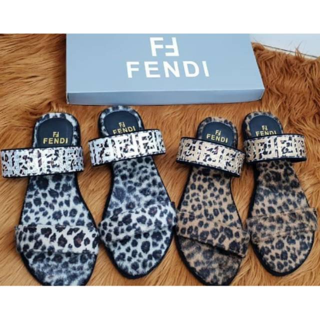 SENDAL SANDAL LEOPARD FENDII FASHION IMPORT
