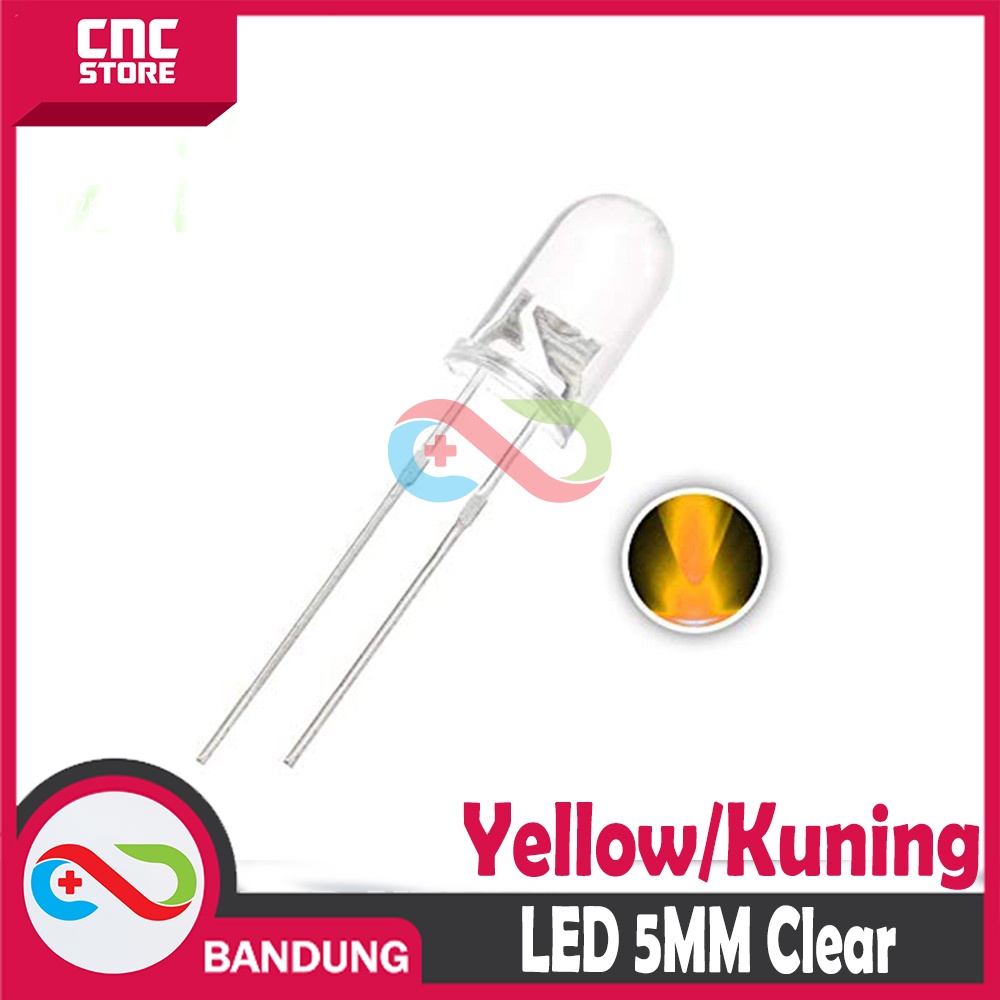 10PCS LED 5MM F5 SUPER BRIGHT YELLOW CLEAR