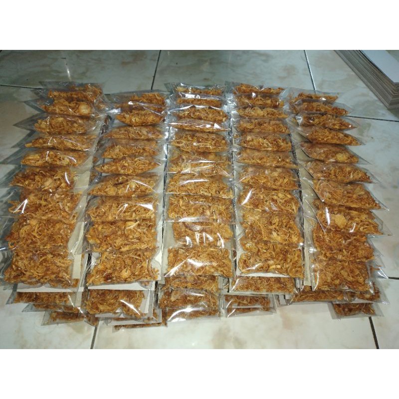 

Bawang goreng premium,dijamin kriukkkk, kemasan kecil eceran 2 rb,isi 3 renteng ( 30 pcs )