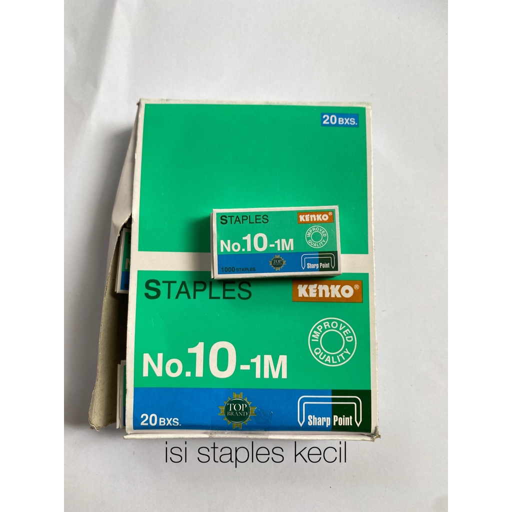 

isi staples 20 box no 10-1m kecil kenko grosir isi heker kecil