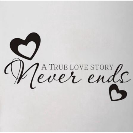 Wall Decal - Stiker Dinding &quot;A TRUE LOVE STORY NOVER ENDS&quot;