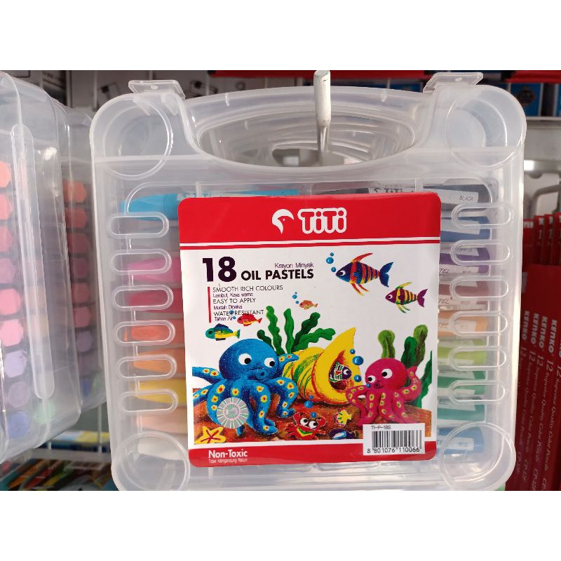 

crayon Titi oil pastel 18 warna