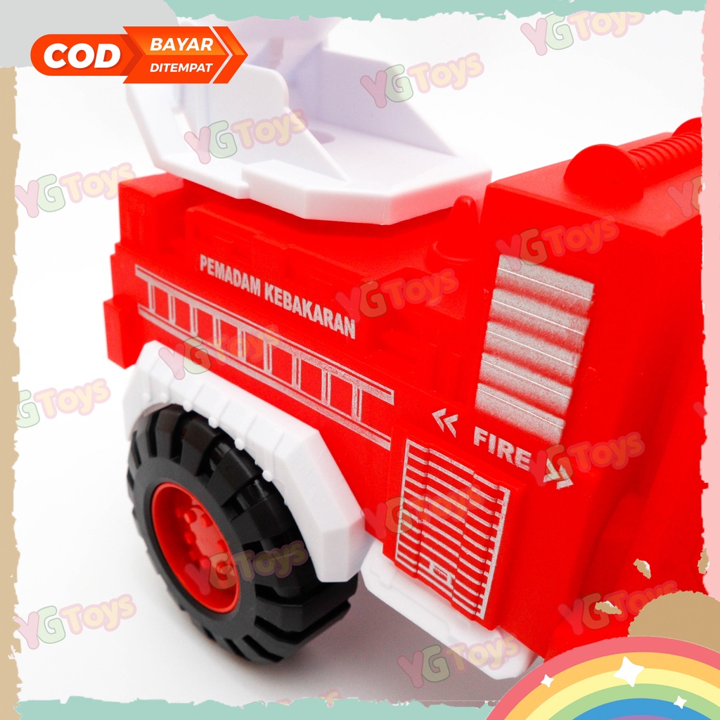 YGtoys Mobil Pemadam Kebakaran Mainan Besar Jumbo Fire Truck Damkar Laki Laki Fire Rescue