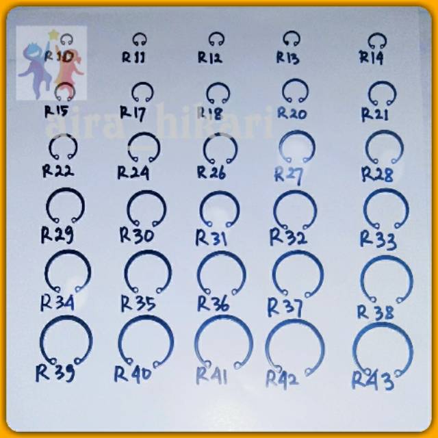 Jual Snap Ring dalam R 37. ( Internal retaining Ring ). Circlip