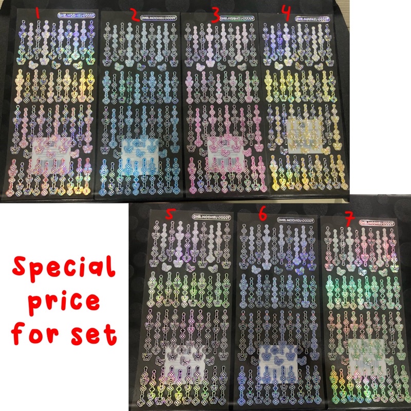 

[READY STOCK KL] Sticker Korea Official stiker brand monthly moongu deco pc butterfly motives