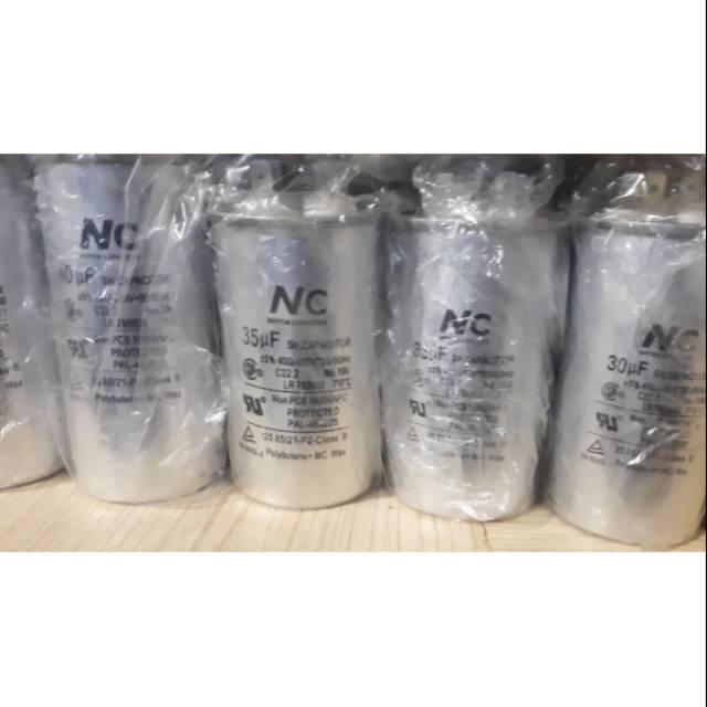 Kapasitor  Ac 30Uf sampai 60Uf +-5% 400/450V-50/60Hz