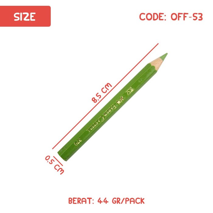 Pensil Warna Kayu Pendek FABER CASTELL - isi 12