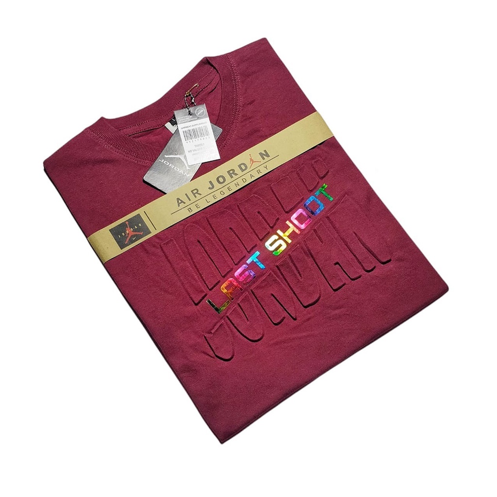 T-Shirt Jordan Rainbow Emboss  l Kaos Jordan Rainbow Sablon Timbun Premium Quality