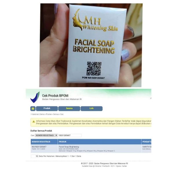 1 Paket Basic + serum MH whitening skin