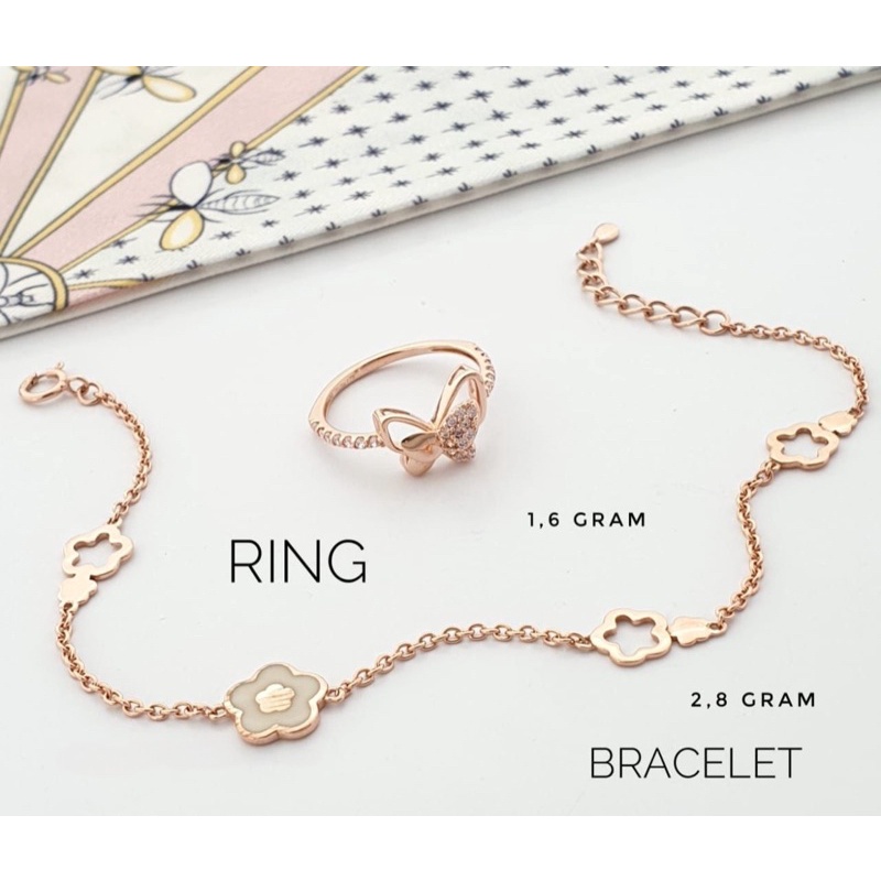 Gelang Daisy Emas Amero kadar 750