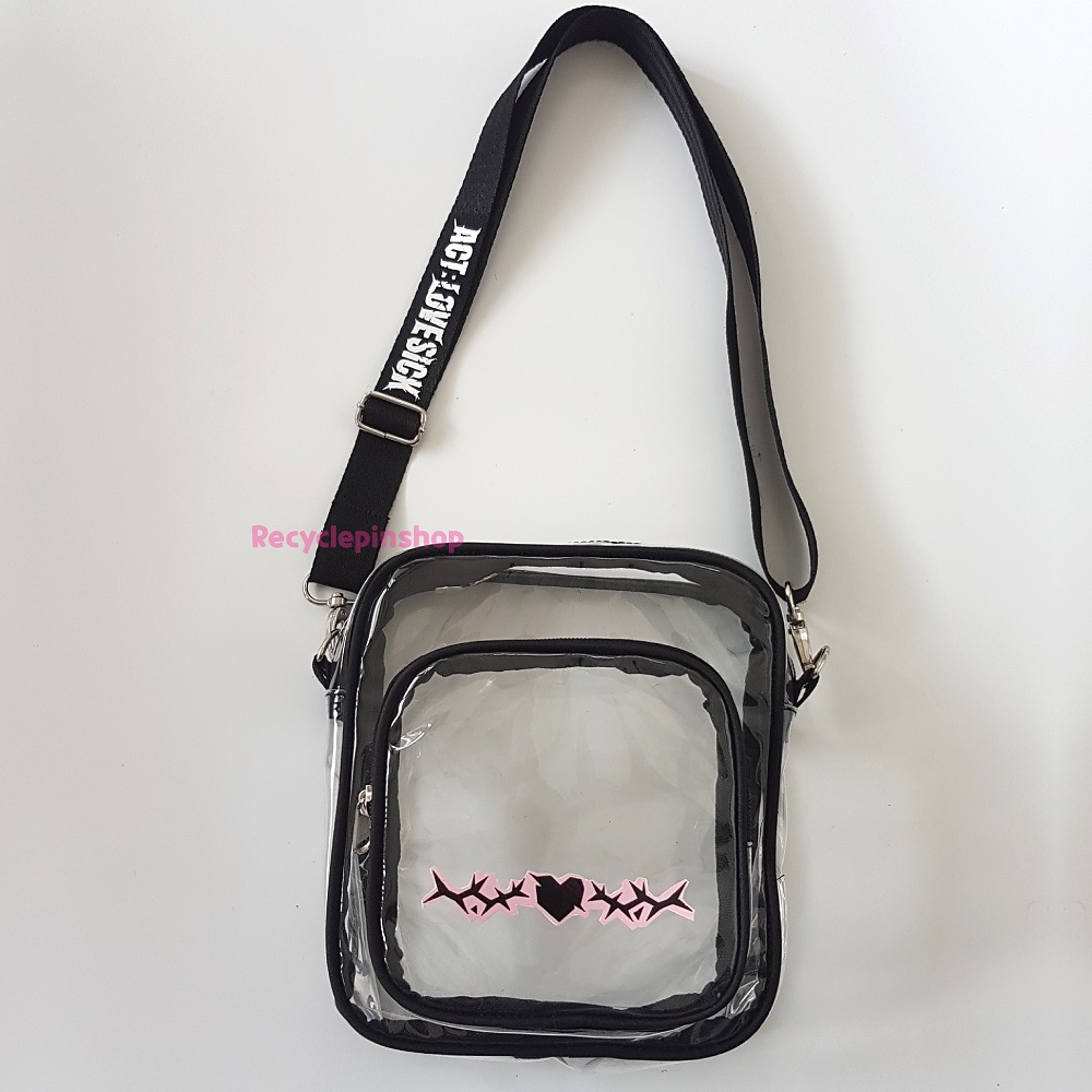 TAS TXT CLEAR CROSS BAG UNOFFICIAL / TAS SELEMPANG TXT PVC TRANSPARAN