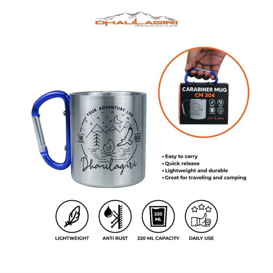 Dhaulagiri Carabiner Mug 304 - Mug Carabiner Dhaulagiri 304 Ukuran 220ml