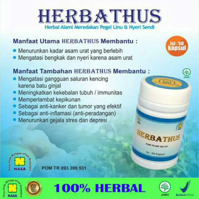 

HERBATHUS NASA HERTHUS NASA HERBAL ATASI ASAM URAT PEGAL LINU NYERI SENDI