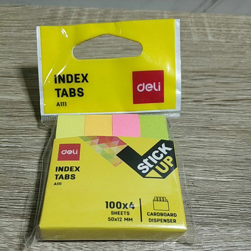 

Index Tabs A111 Deli 50x12mm 4 warna / Penanda Indeks