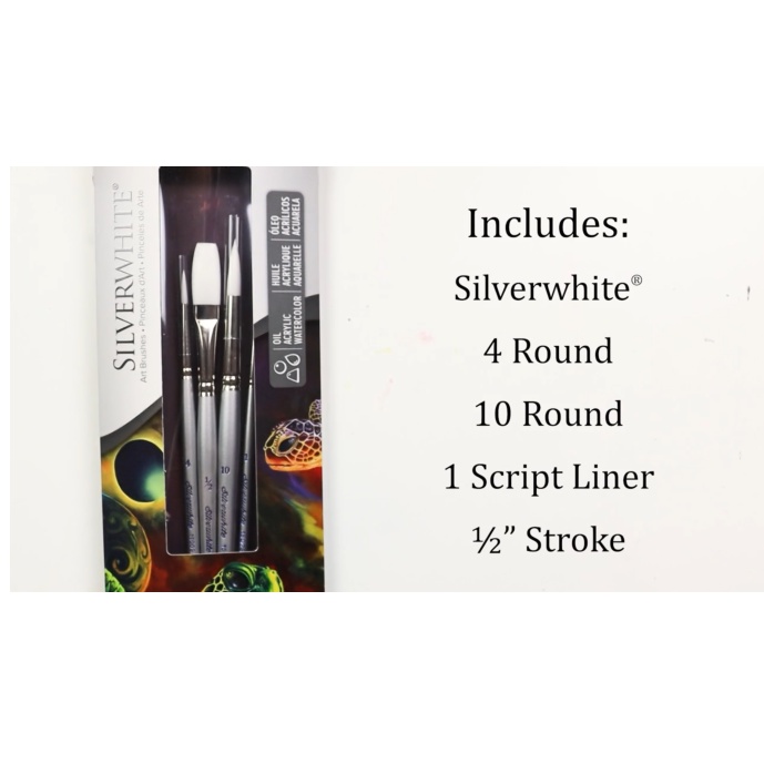 Silver Brush - 4pc Detail Set ​Short Handle - SW-1521S