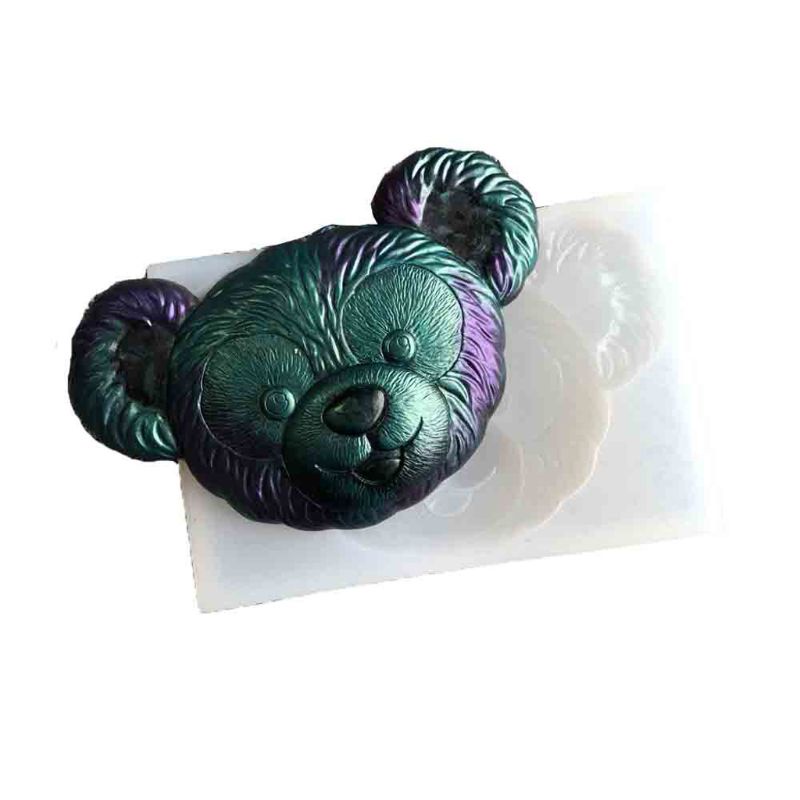 SIY  Cute Bear Keychain Pendant Mold Resin Casting Animals Mold Fondant Polymer Clay Gum Candy Paste Mold Jewelry Making Tool