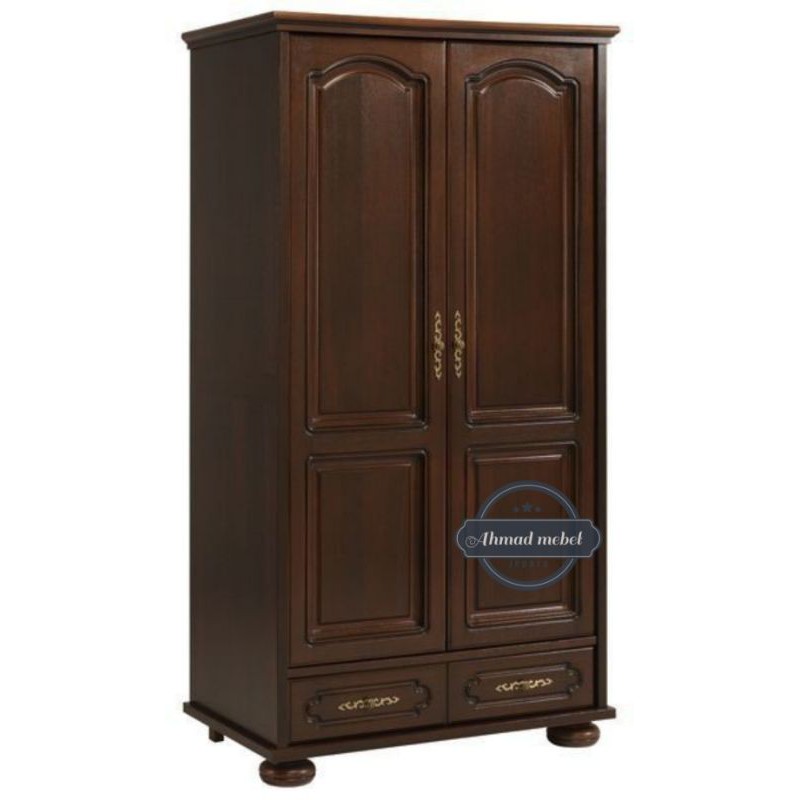 LEMARI JATI 2 PINTU