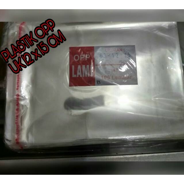 Plastik Opp Uk 12x15 Cm/plastik Undangan/plastik Baju. (isi 100 Lembar/pack)