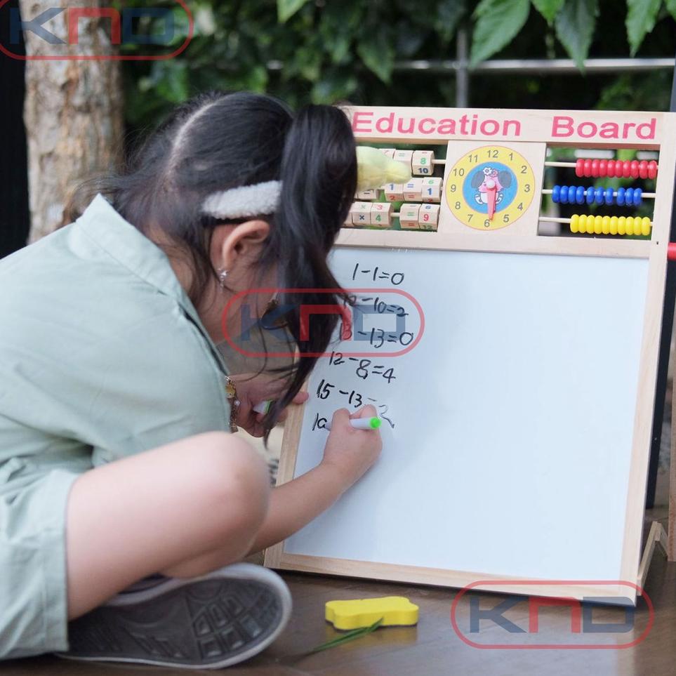 

[KODE KJMFM] Papan Tulis Whiteboard Blackboard Magnetik Spidol Kapur Tempel 2 IN 1 Hitam Putih 44 x 31 Cm