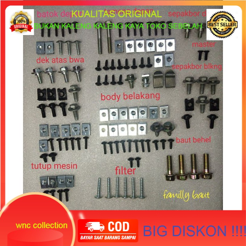 Baut lengkap full body motor beat fi