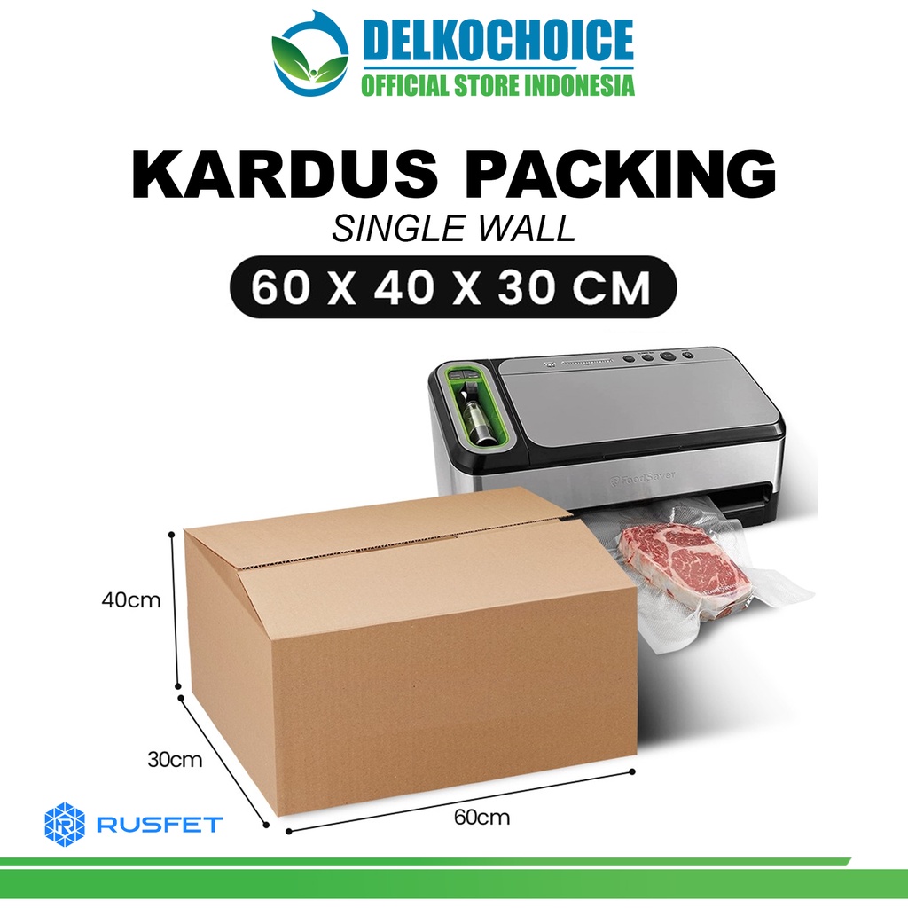 

KARDUS PACKING KARTON BOX 60x40x30cm DUS KOTAK PACKAGING POLOS TEBAL RUSFET PREMIUM / SATUAN