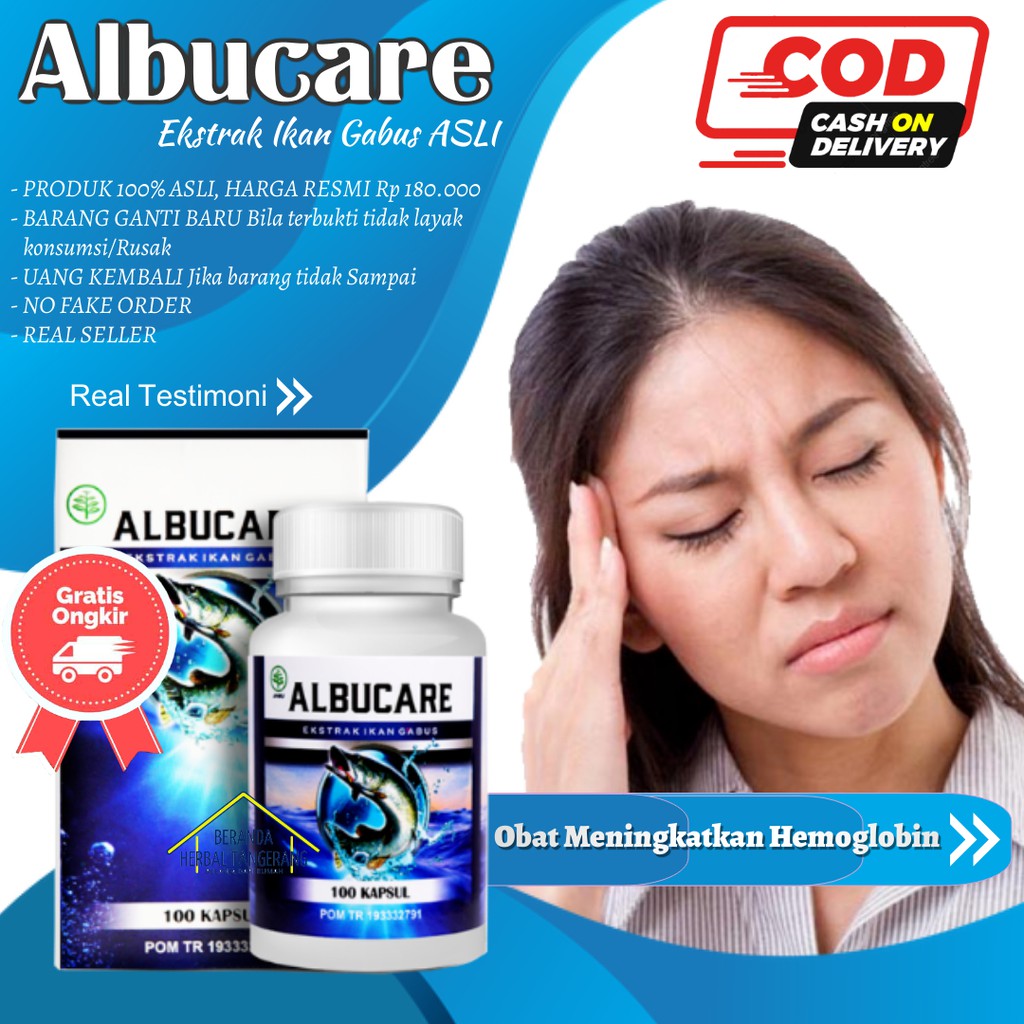[COD] Obat Meningkatkan Hemoglobin Pada Lansia, Suplemen Energi Dan Karbohidrat Lansia, Albucare