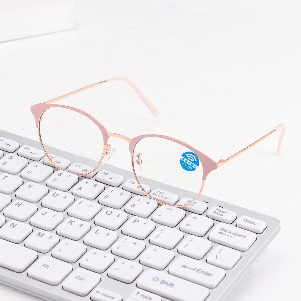 ❈Rowan ROWAN ROWAN❈ Kacamata Baca Anti UV Blue Rays Portable + 1.0 ~ + 4.0 Frame Metal Untuk Pria / Wanita