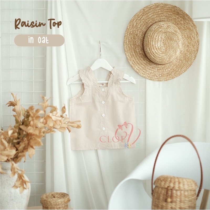 CLOEVKIDS - Baju atasan top anak perempuan bagus raisin top