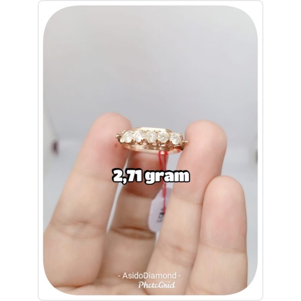 Berlian medan cincin lestring.