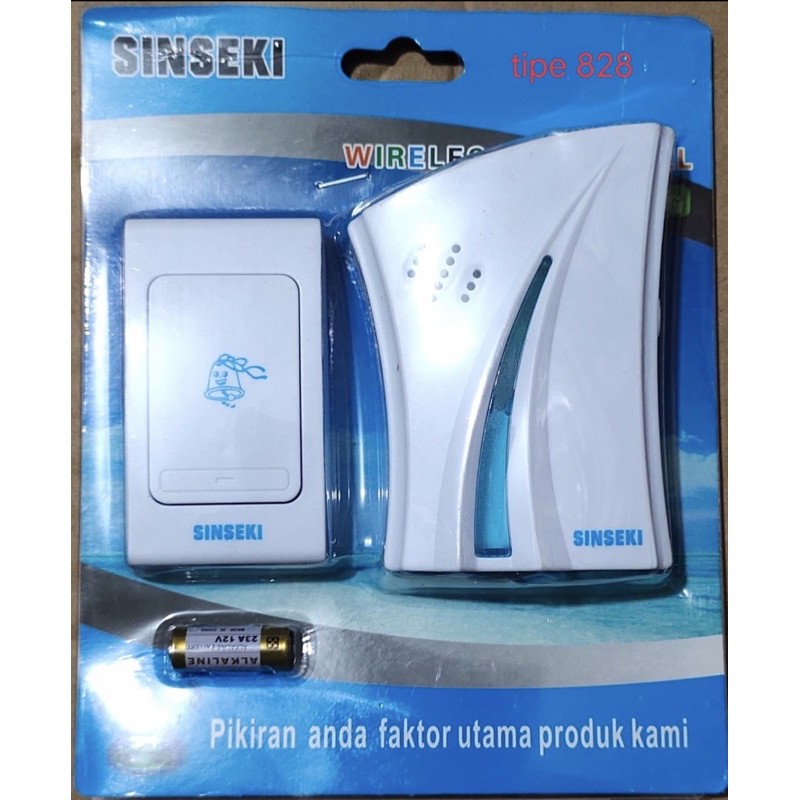 Bel Pintu Rumah Tanpa Kabel Sinseki 828 1 Remot DC