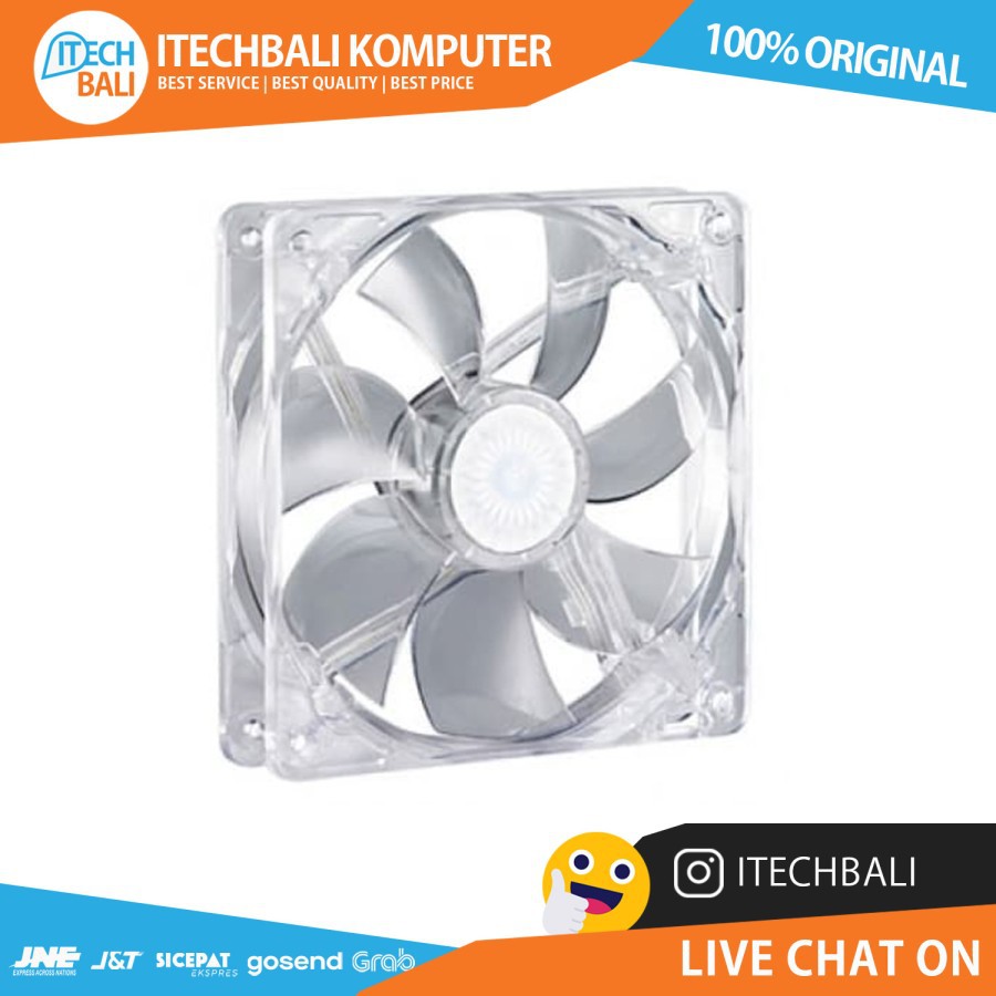 Fan TRANSPARANT 12CM - Blue | ITECHBALI