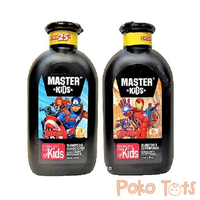 Master Kids Shampoo &amp; Conditioner Avenger 120ml Shampo dan Kondisioner Anak