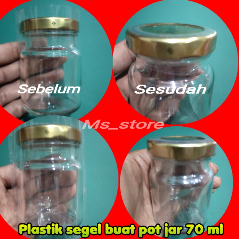 plastik segel toples jar 70 ml / 250 ml / 400 ml