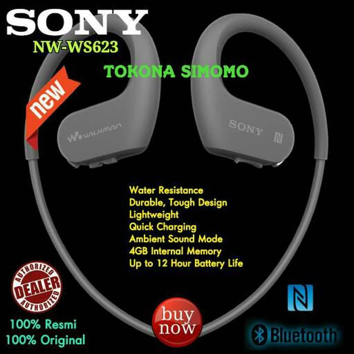 PROMO SONY NW WS623 WATERPROOF AND DTPROOF WALKMAN WITH BLUETOOTH ORI MURAH