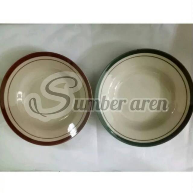 Piring Makan Piring Keramik Polet Coklat Lucky Murah*