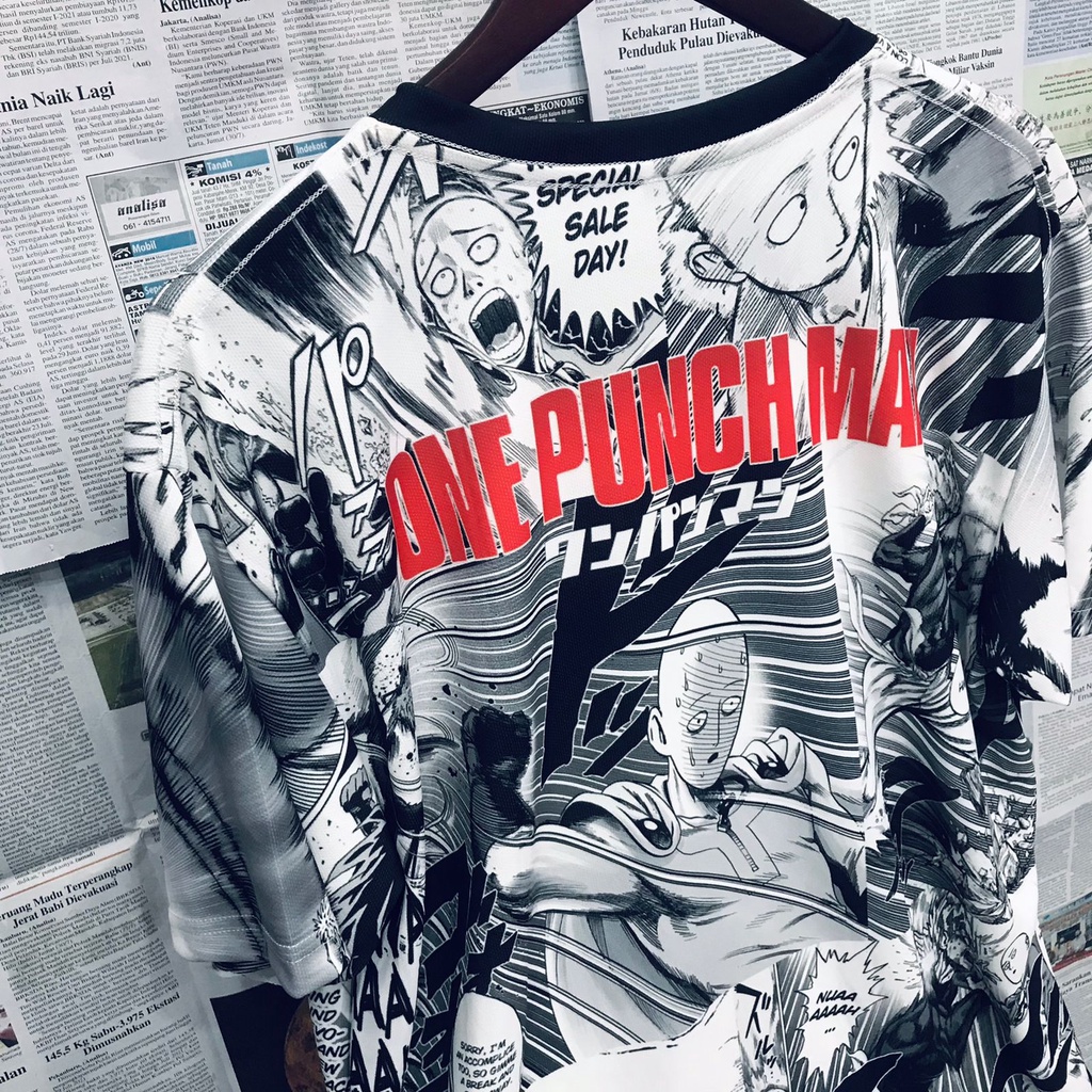 Kaos Saitama Fullprint One Punch Man Anime Manga Character Dryfit