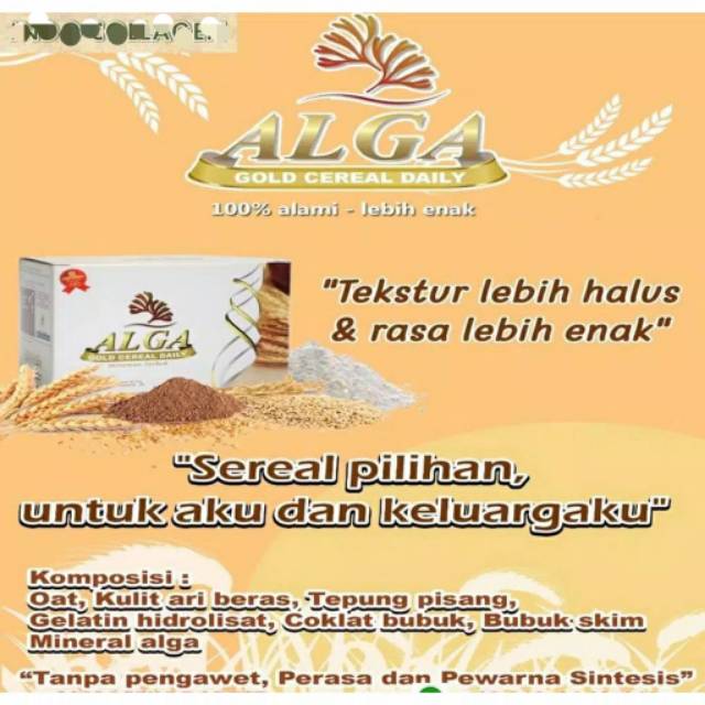 ALGA GOLD CEREAL DAILY Isi 7 Sachet Minuman Obat Herbal Penyakit Lambung/Maag, Diabetes, Hipertensi