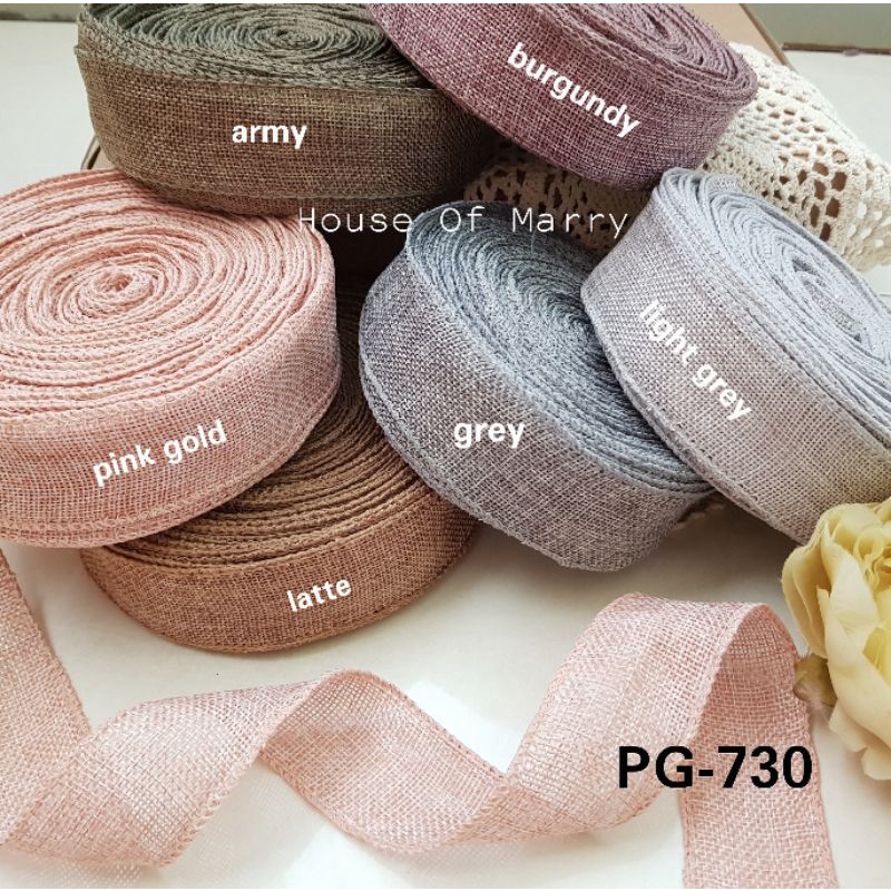 

PITA BURLAP KOREA PG-730 | 1,5 inch | per yard (90 cm)