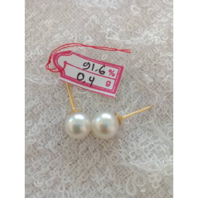 Giwang emas mutiara air laut