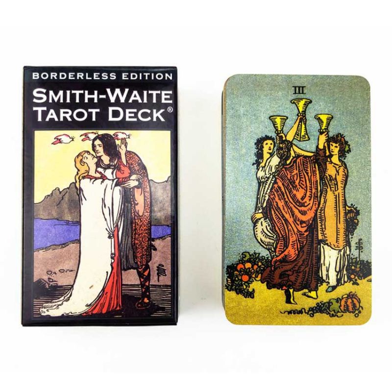 Borderless Edition Smith Waite Tarot Deck 12x7cm include Guide paper