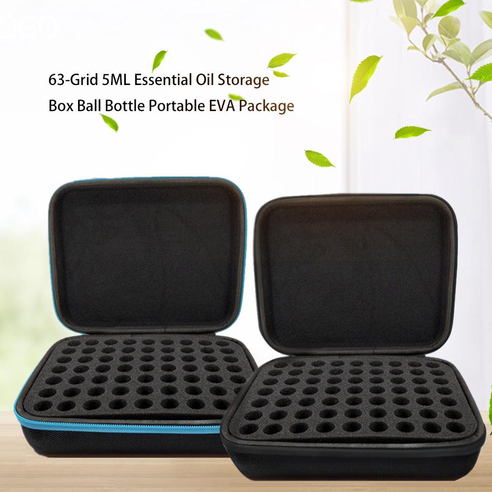 Hard Case Essential Oil 63 Slot Ukuran 15ml Storage Case Oil Organizer Case Minyak Essential Oil