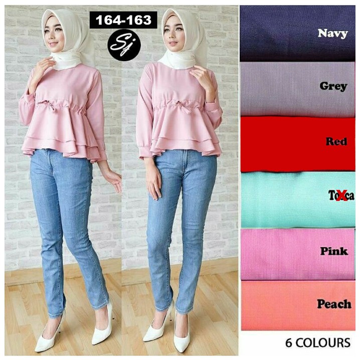 Atasan Blouse Muslim Remaja Dewasa Pita 164 - 163