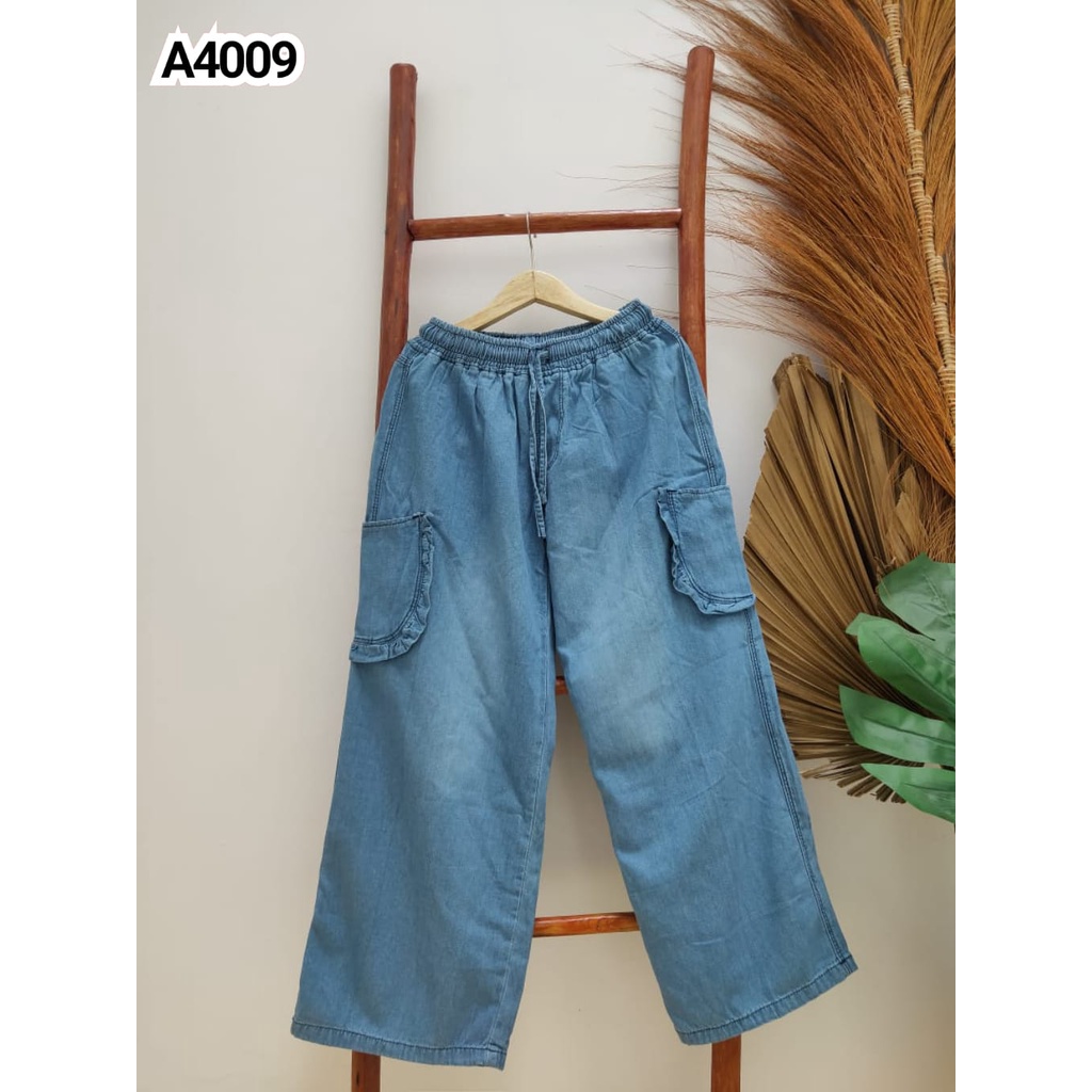 CELANA KULOT ANAK JEANS SAKU A4009