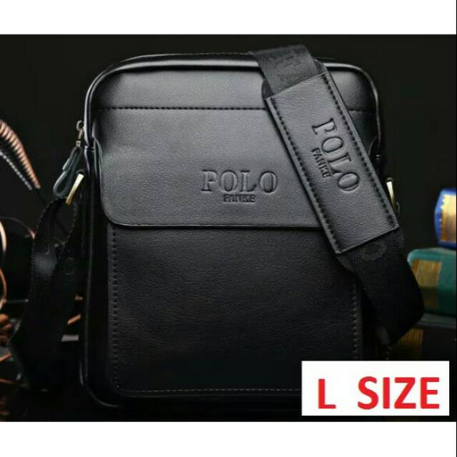 TAS SELEMPANG POLO FANKE PRIA-SLINGBAG KULIT IMPORT-MESSENGER BAG COWOK-TAS BRANDED-TAS MACHO