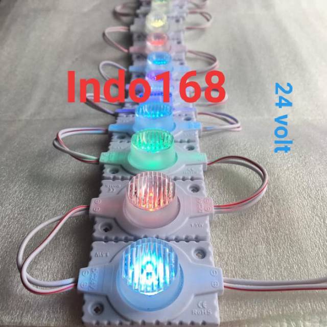 (INDO 168)Lampu Kolong Truk 24 Volt 1 Mata 1.5 Watt Nyala Kedip Warna Warni