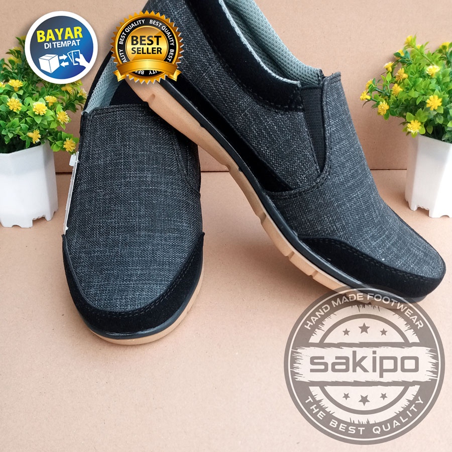 PROMO KEMERDEKAAN !! SEPATU KASUAL PRIA DEWASA SLIP ON MURAH BERKUWALITAS SOL KARET TRENDI NYAMAN DIPAKAI / SEPATU SANTAI PRIA DEWASA / SEPATU KERJA LAPANGAN SOL KARET  / SEPATU KERJA KANTORAN / SAKIPO