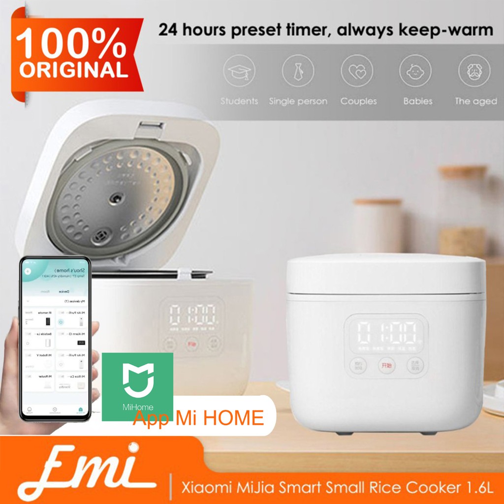 Xiaomi Mijia Smart Small Rice Cooker Pemasak Nasi 1.6L Shopee Indonesia