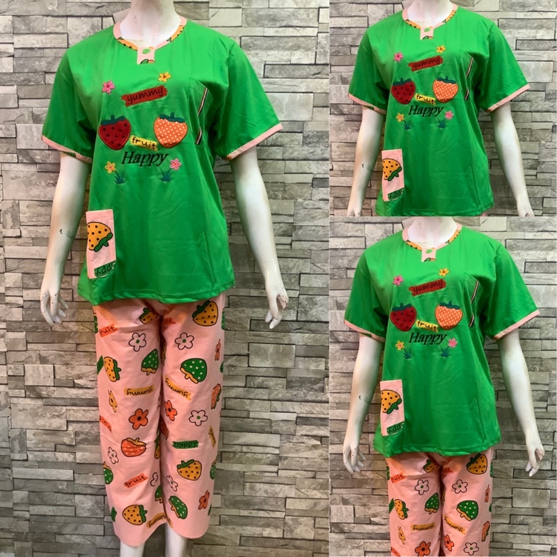 DAILILAN CP STANDAR | BAJU TIDUR | PIYAMA | COD-Yummy Hijau