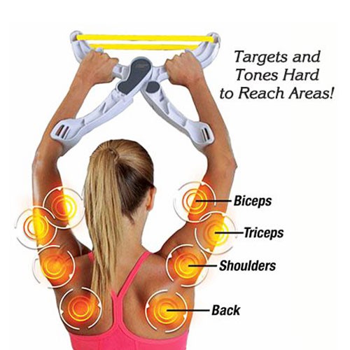 Alat Fitness Grip Tangan Bahu Biceps Triceps Forearm Strength - White